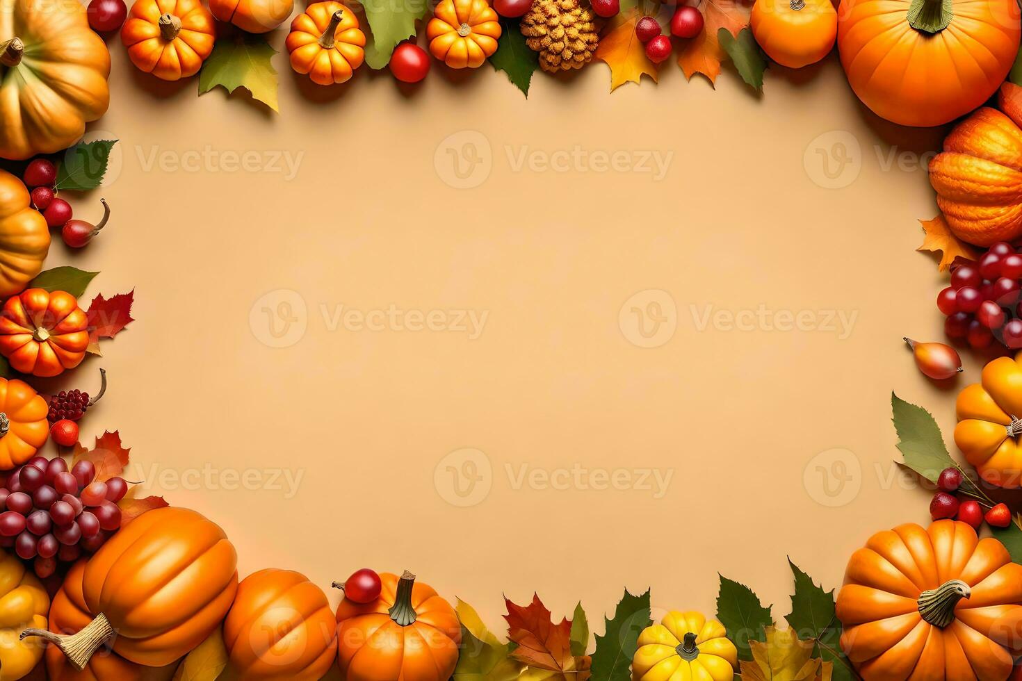 Thanksgiving Cornucopia with a Variety of Delicious Treats photo