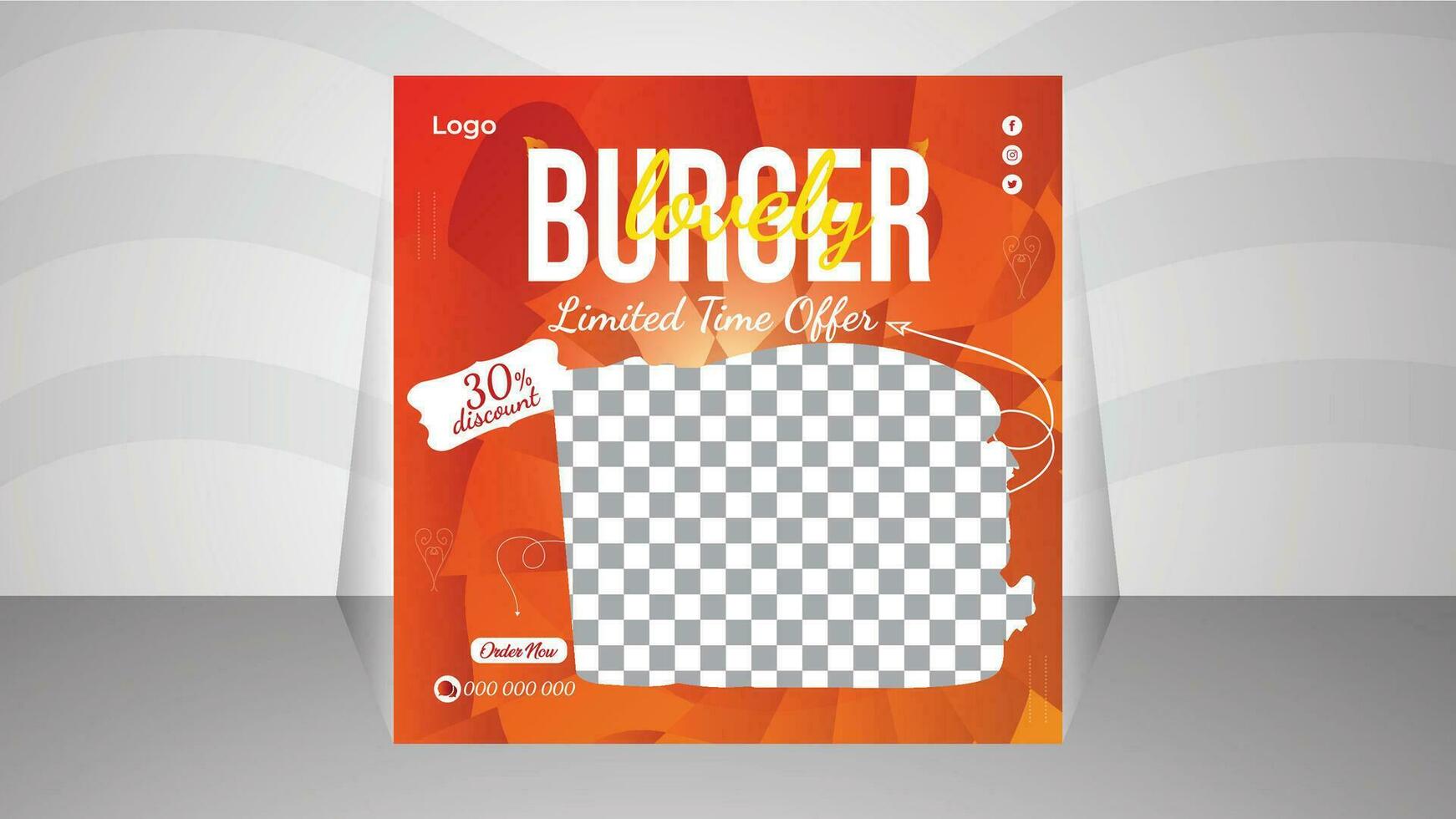 Food Banner For Social Media Post Free Vector