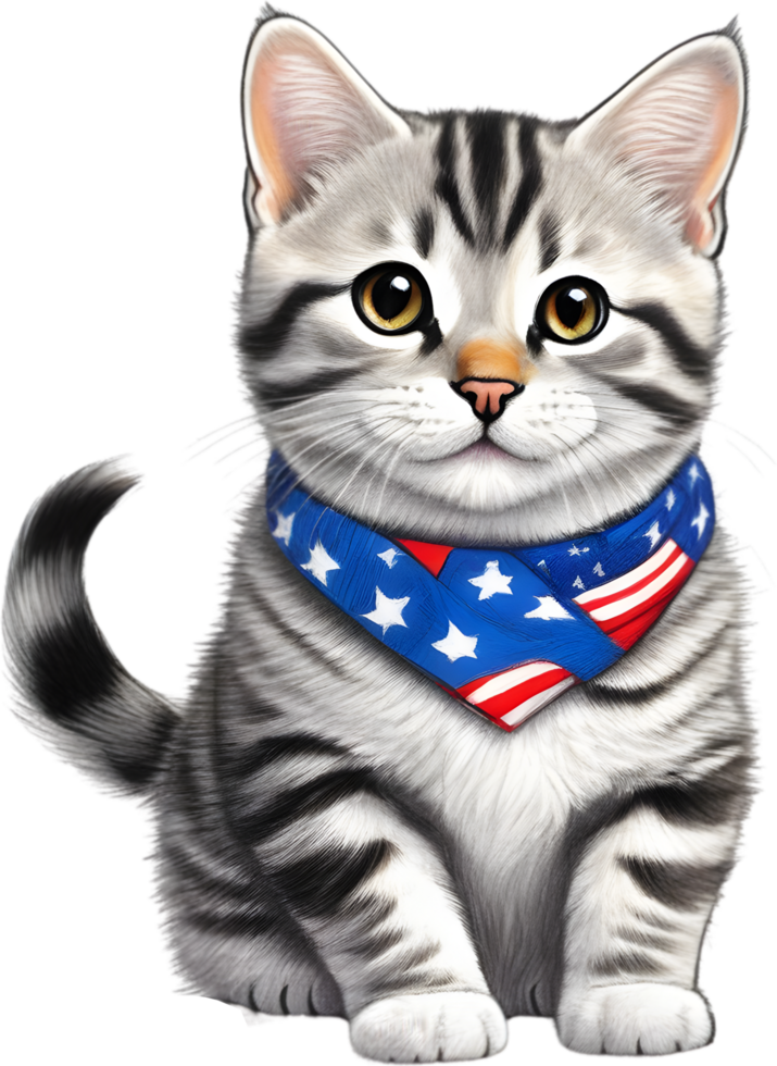 A sketch of an American Shorthair cat. AI-Generated. png