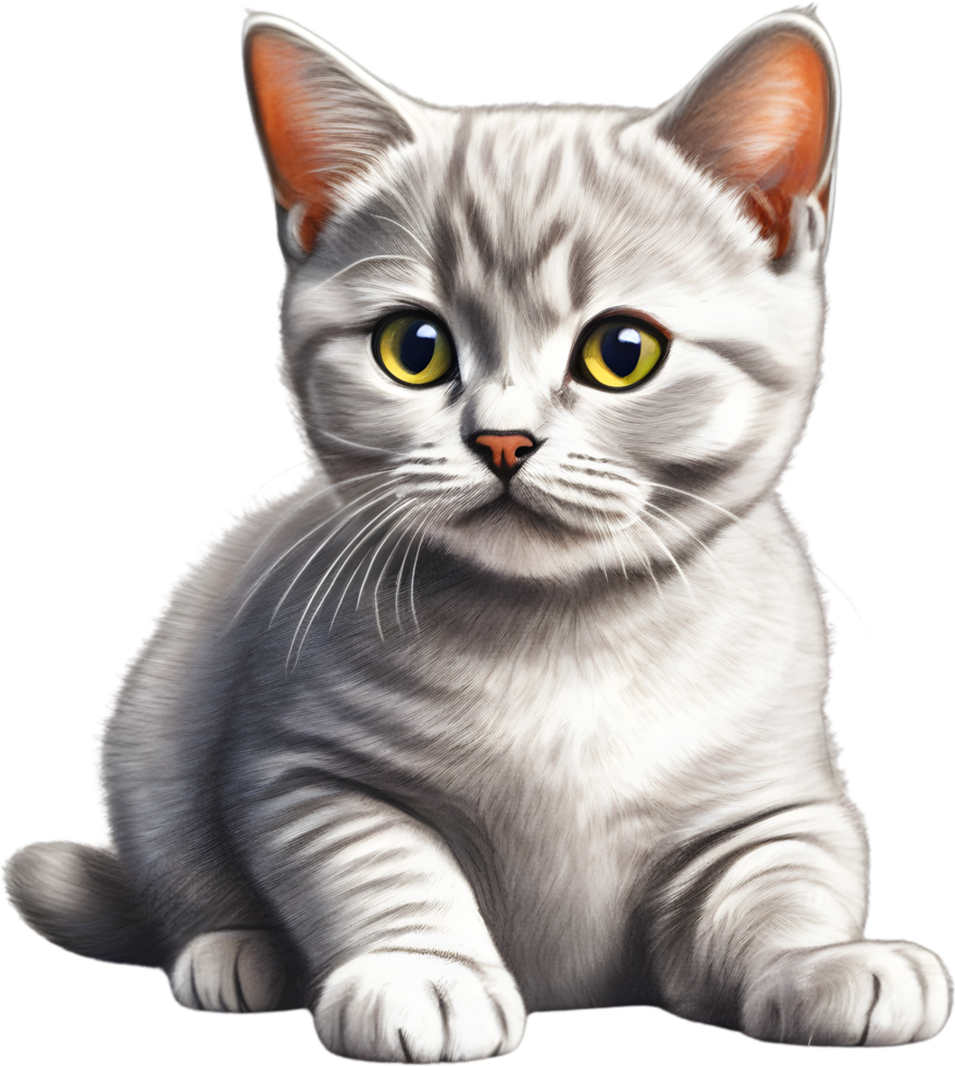 A sketch of a British Shorthair cat. AI-Generated. png