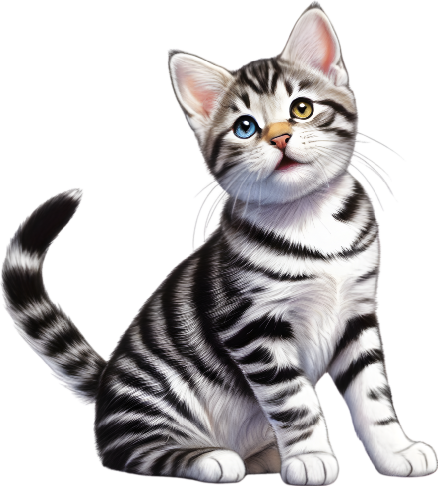 A sketch of an American Shorthair cat. AI-Generated. png