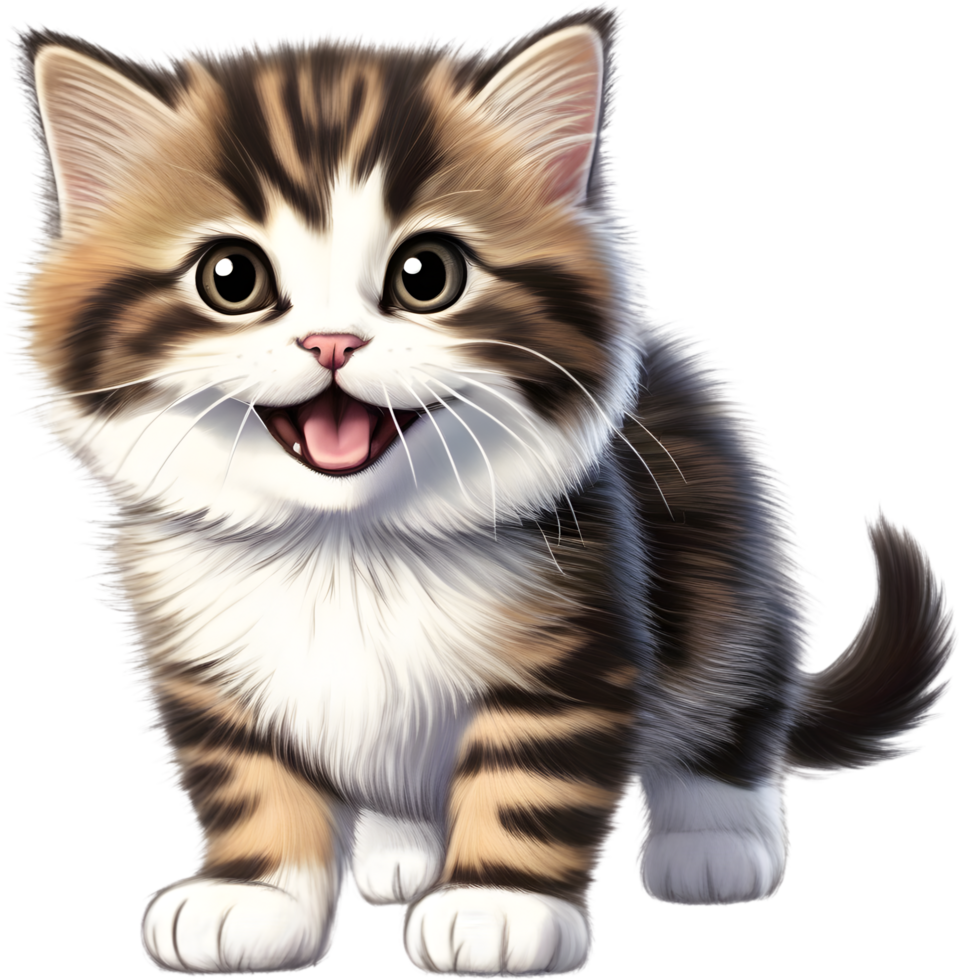 uma esboço do uma Munchkin gato. gerado por ai. png