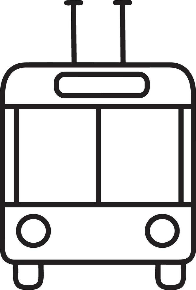 Bus transportation symbol icon vector image. Illustration of the silhouette bus transport public travel design image