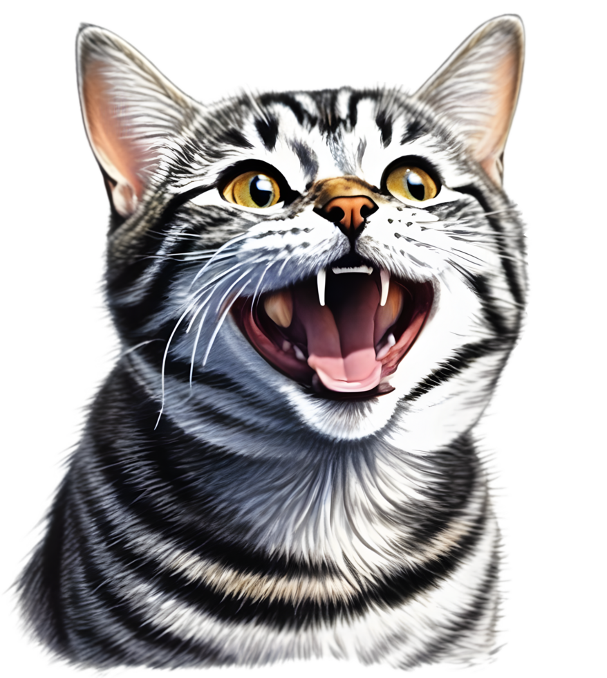 A sketch of an American Shorthair cat. AI-Generated. png