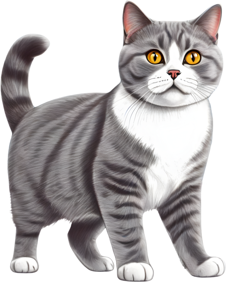 A sketch of a British Shorthair cat. AI-Generated. png