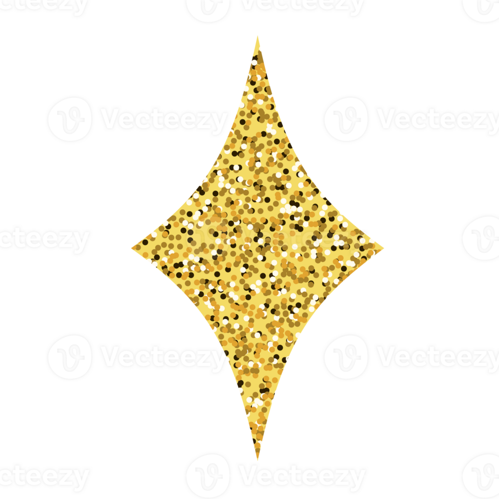 Sparkling glitter star png