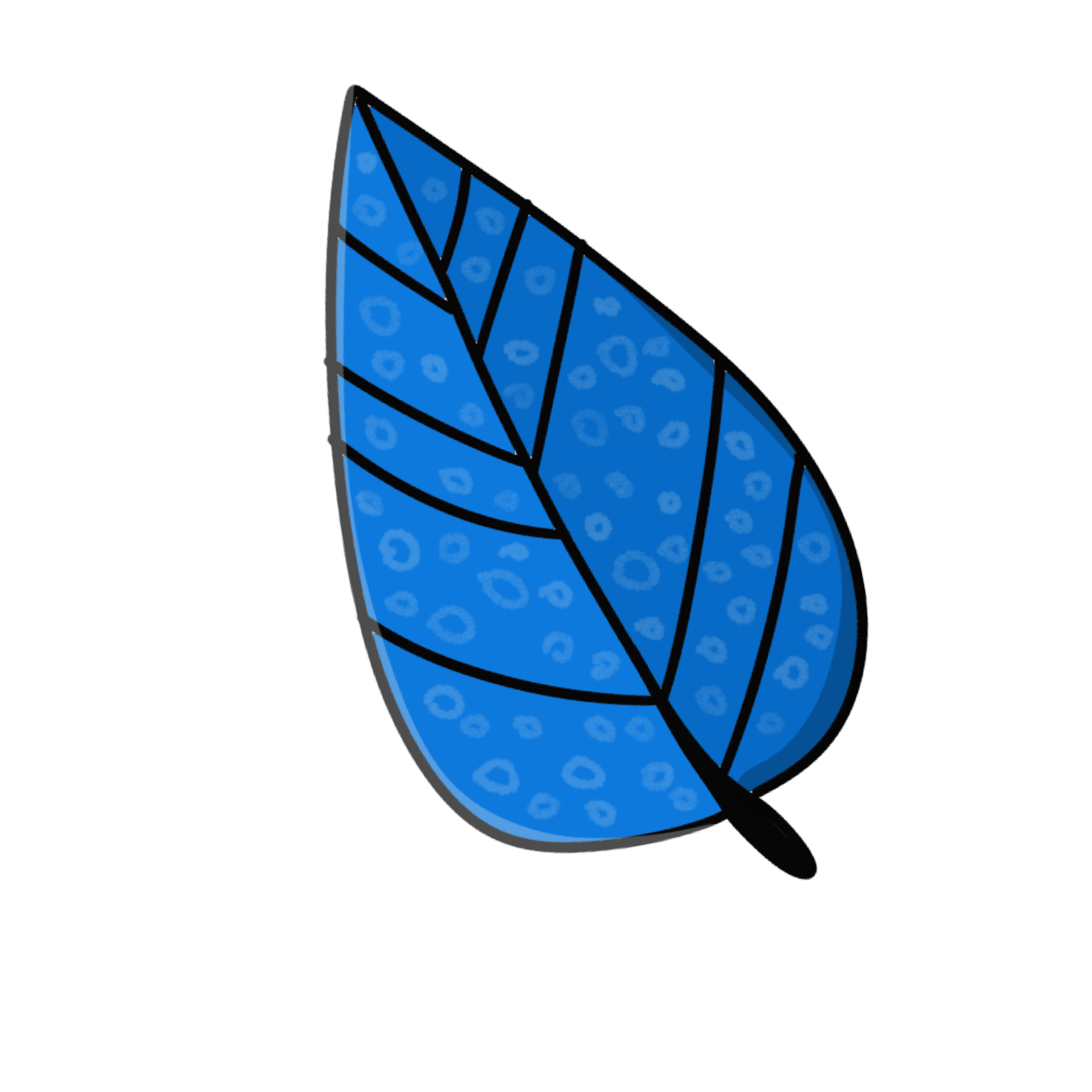 Blue Leaf Illustration 33256015 PNG