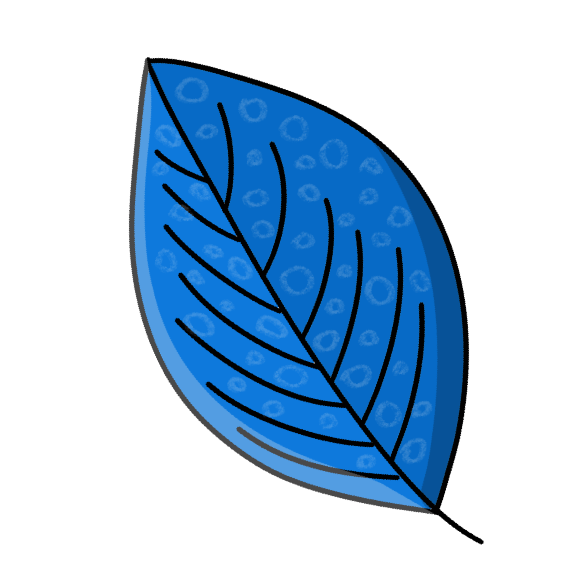 Blue Leaf Illustration 33256168 PNG