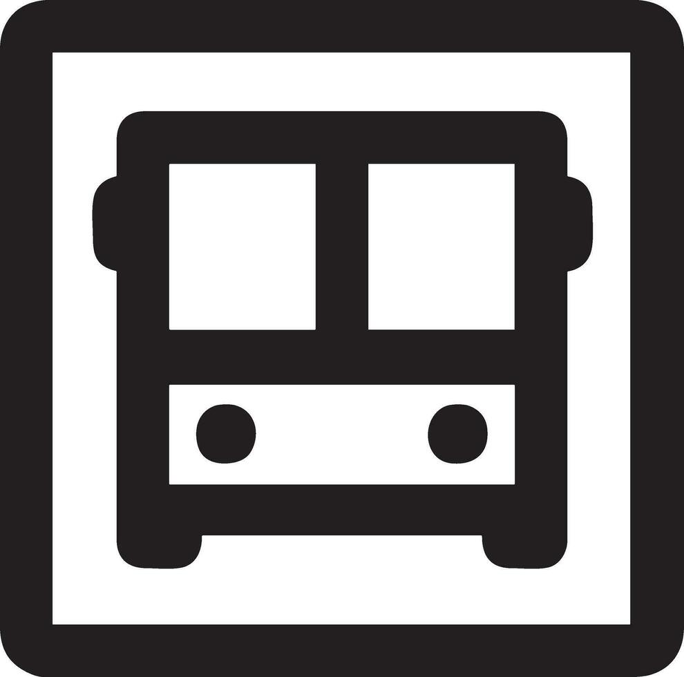 Bus transportation symbol icon vector image. Illustration of the silhouette bus transport public travel design image