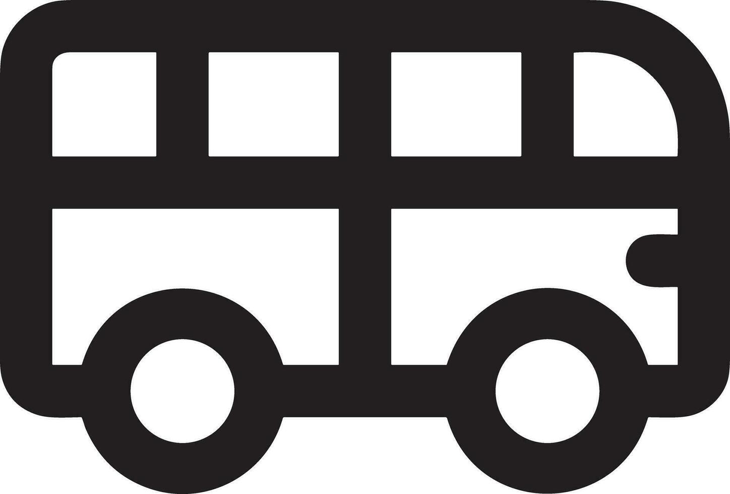 Bus transportation symbol icon vector image. Illustration of the silhouette bus transport public travel design image