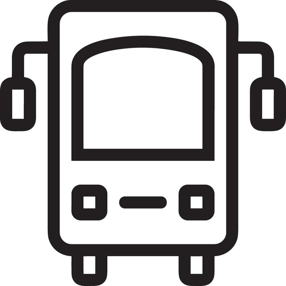 Bus transportation symbol icon vector image. Illustration of the silhouette bus transport public travel design image