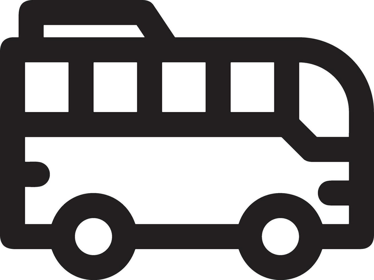 Bus transportation symbol icon vector image. Illustration of the silhouette bus transport public travel design image