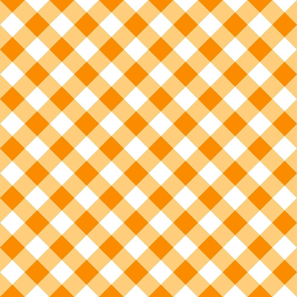Orange plaid pattern background. plaid pattern background. plaid background. For backdrop, decoration, gift wrapping, gingham tablecloth. vector