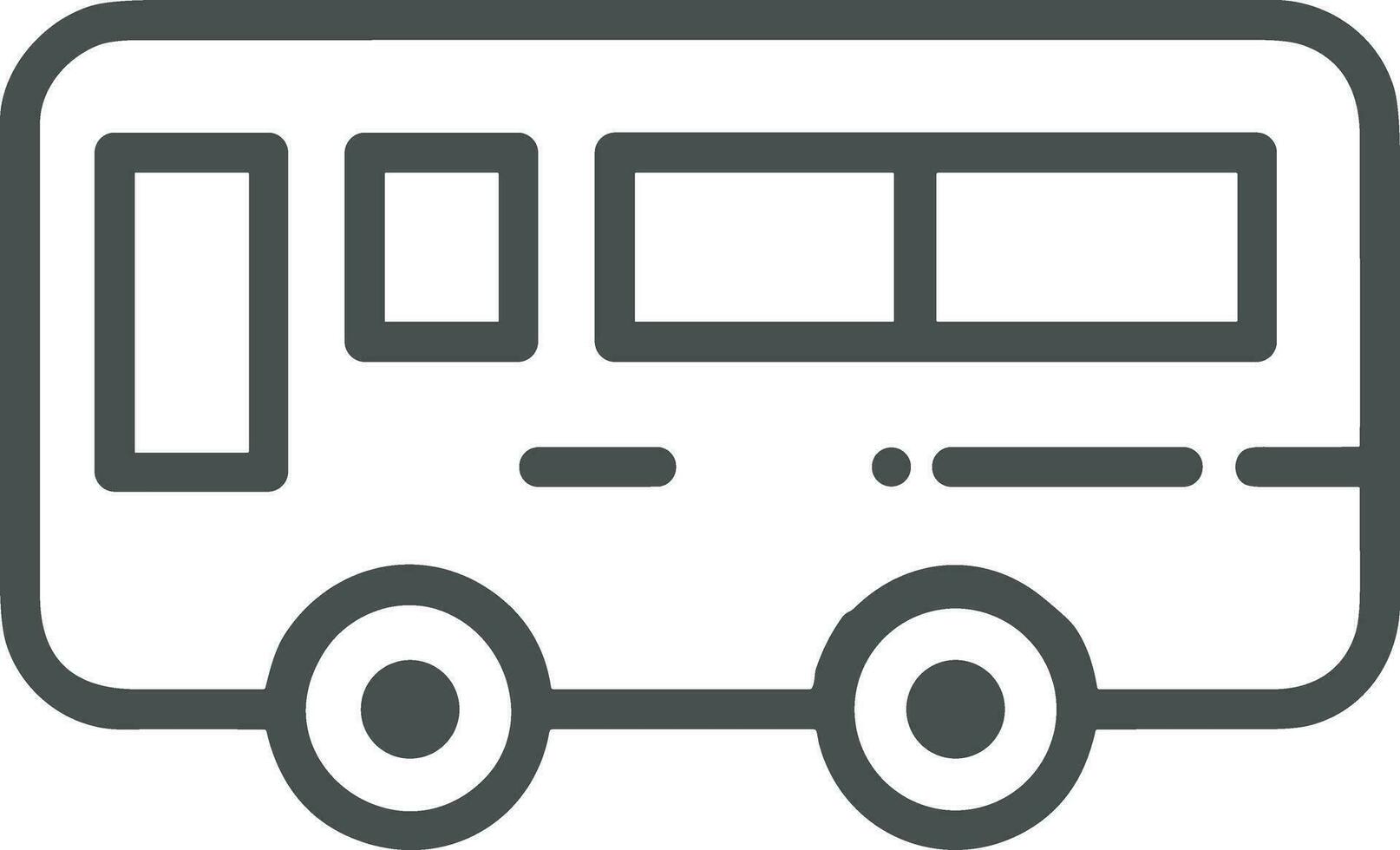 Bus transportation symbol icon vector image. Illustration of the silhouette bus transport public travel design image