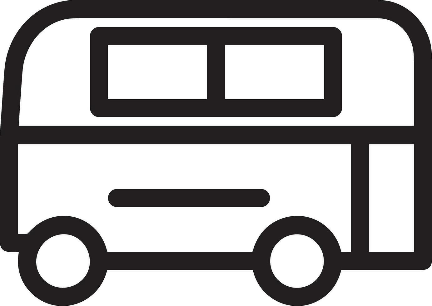 Bus transportation symbol icon vector image. Illustration of the silhouette bus transport public travel design image