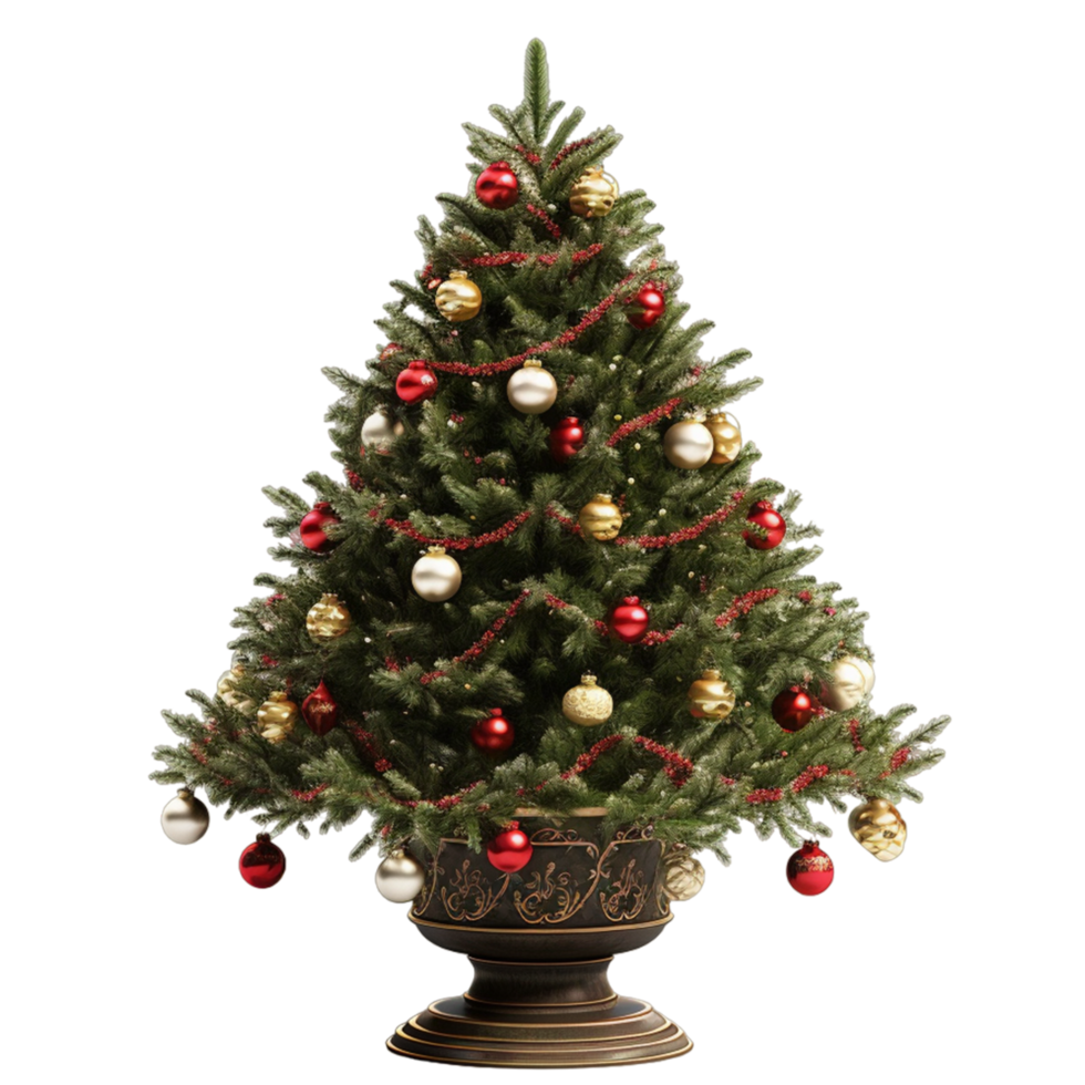Christmas Tree in the pot Ai Generative png