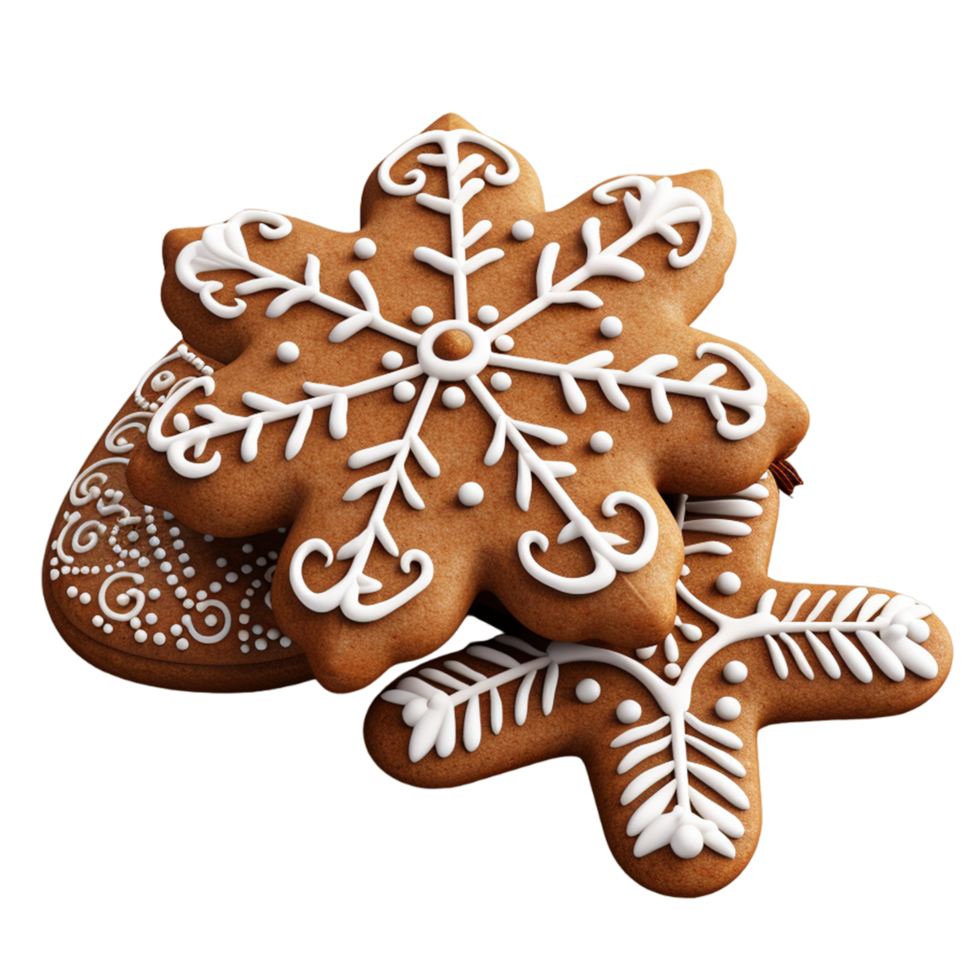 Decorated tasty charismas cookie Ai Generative png