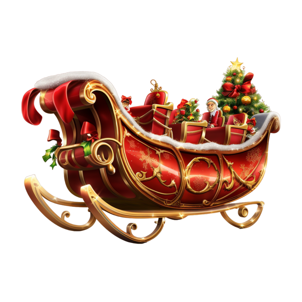 Jingle Bell Joyride Sleigh Ai Generative png