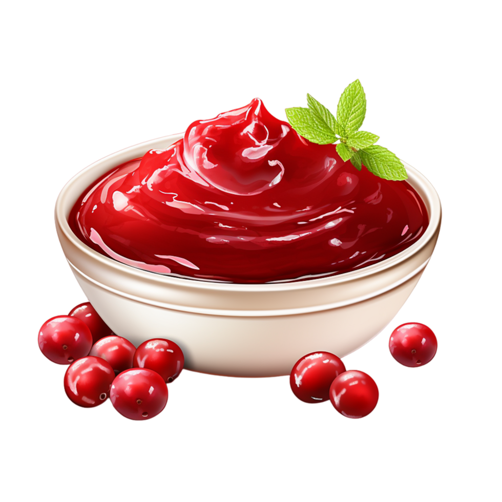 Red berry jam Ai Generative png