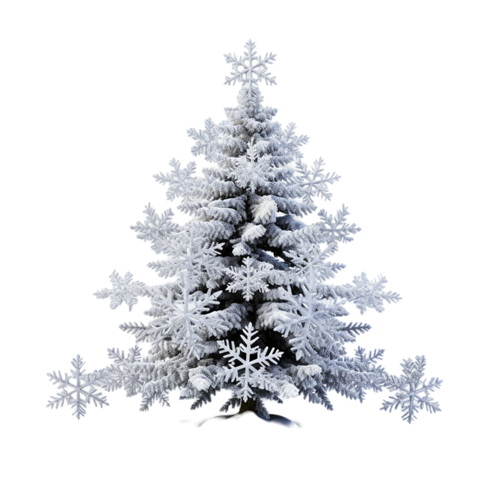 Noël arbre pin neige ai génératif png