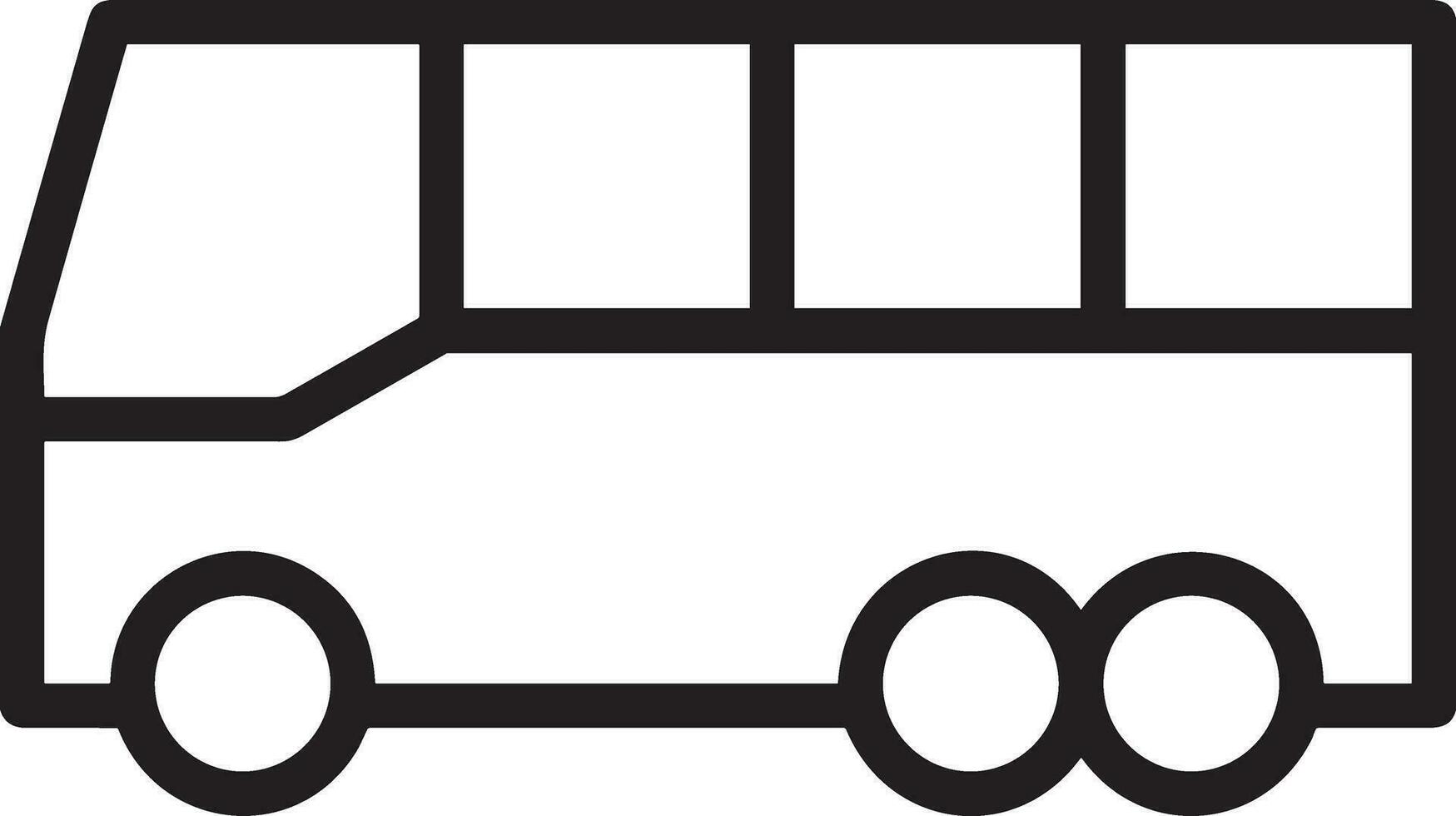 Bus transportation symbol icon vector image. Illustration of the silhouette bus transport public travel design image