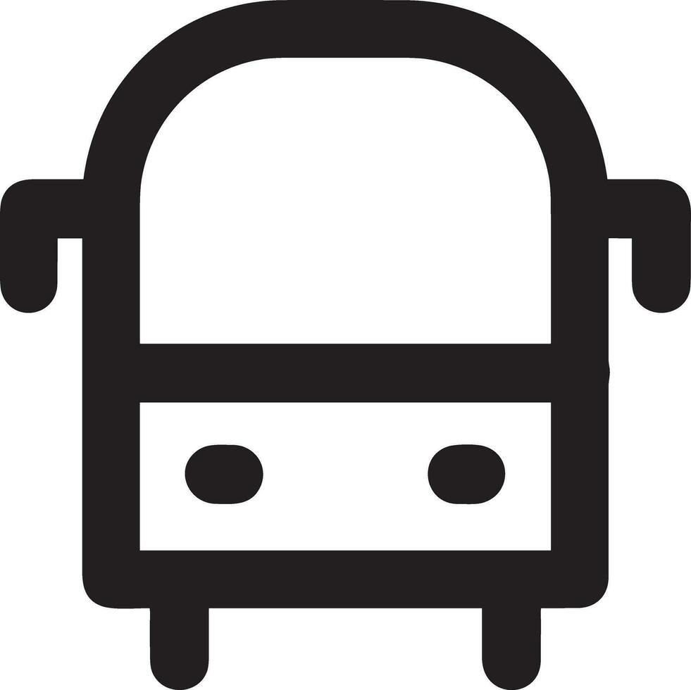 Bus transportation symbol icon vector image. Illustration of the silhouette bus transport public travel design image