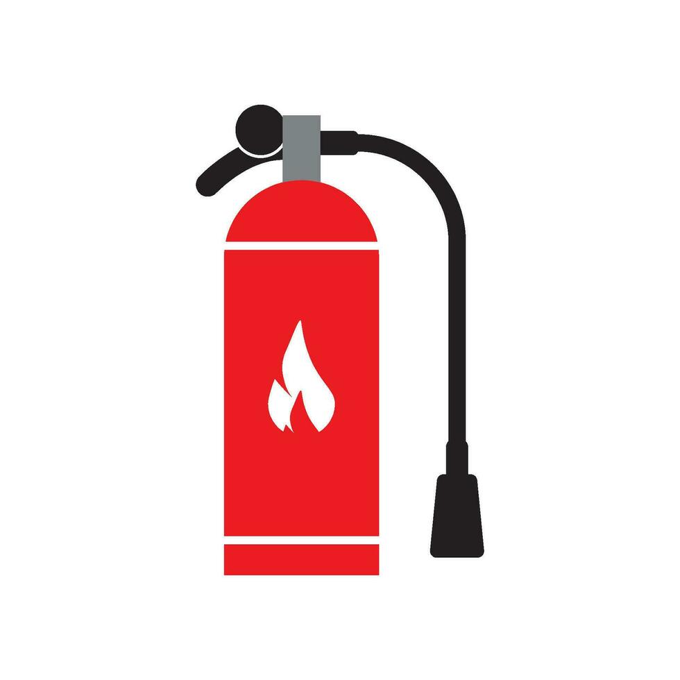 red fire extinguisher icon vector