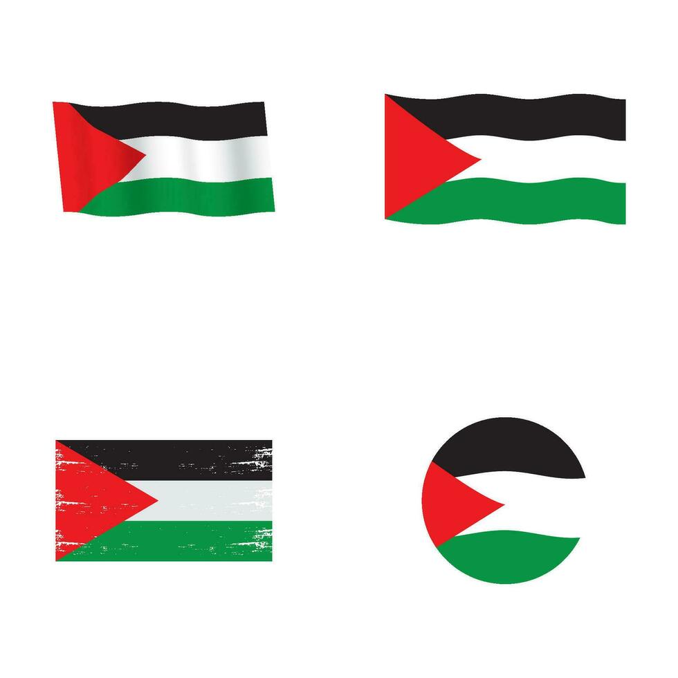 Palestine Flag Design Waving Palestinian Flag Made Of Satin Or