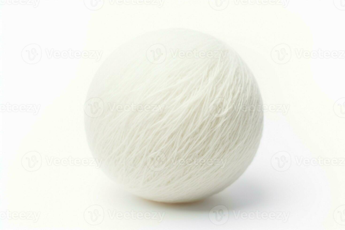 Ball of ivory textile thread. Generate Ai photo