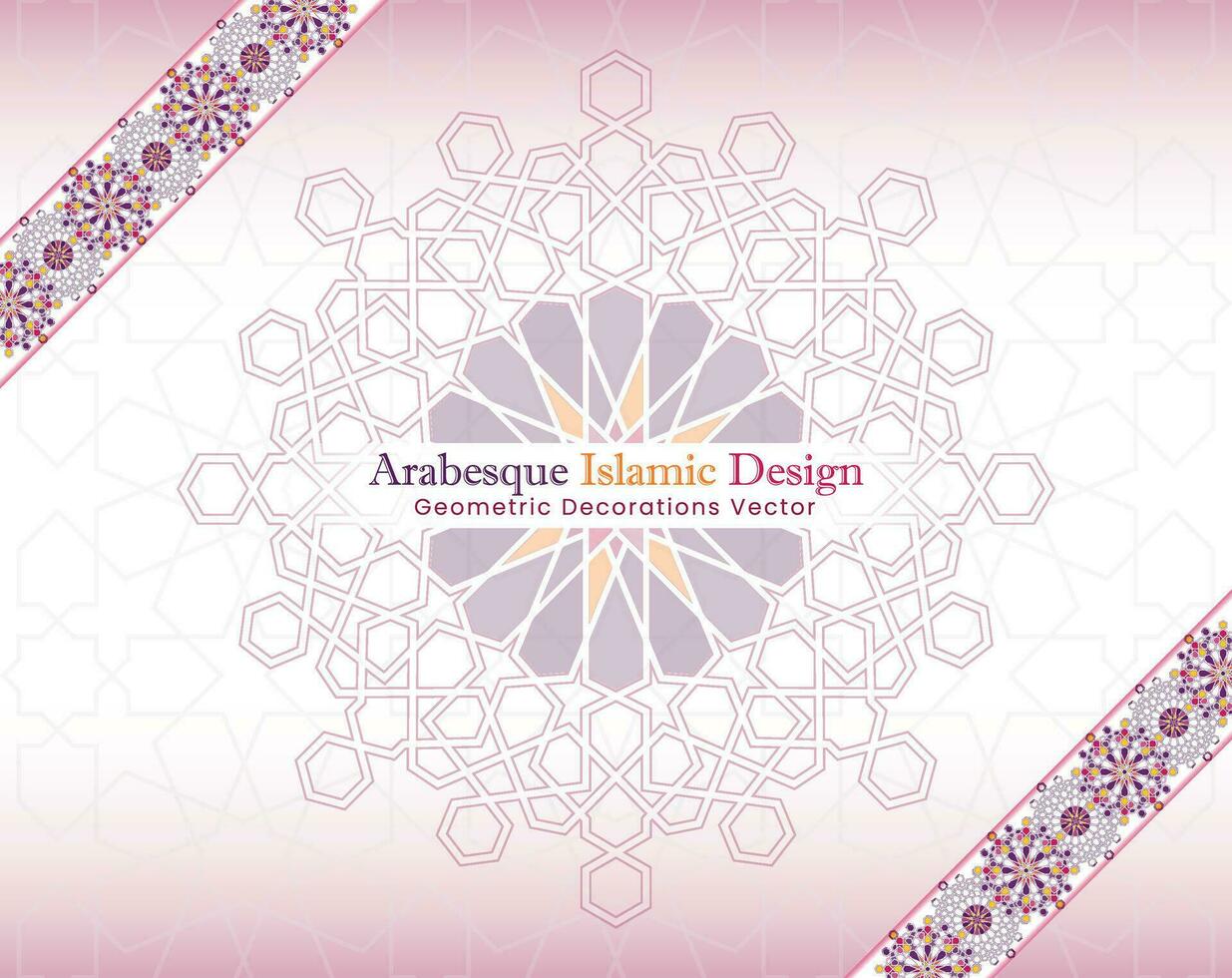 Arabesque islamic banner collection. Set of arabesque patterns vector backgrounds. Color abstract ornaments. You can use it for backgrounds, invitations, business cards, banners, wallpapers