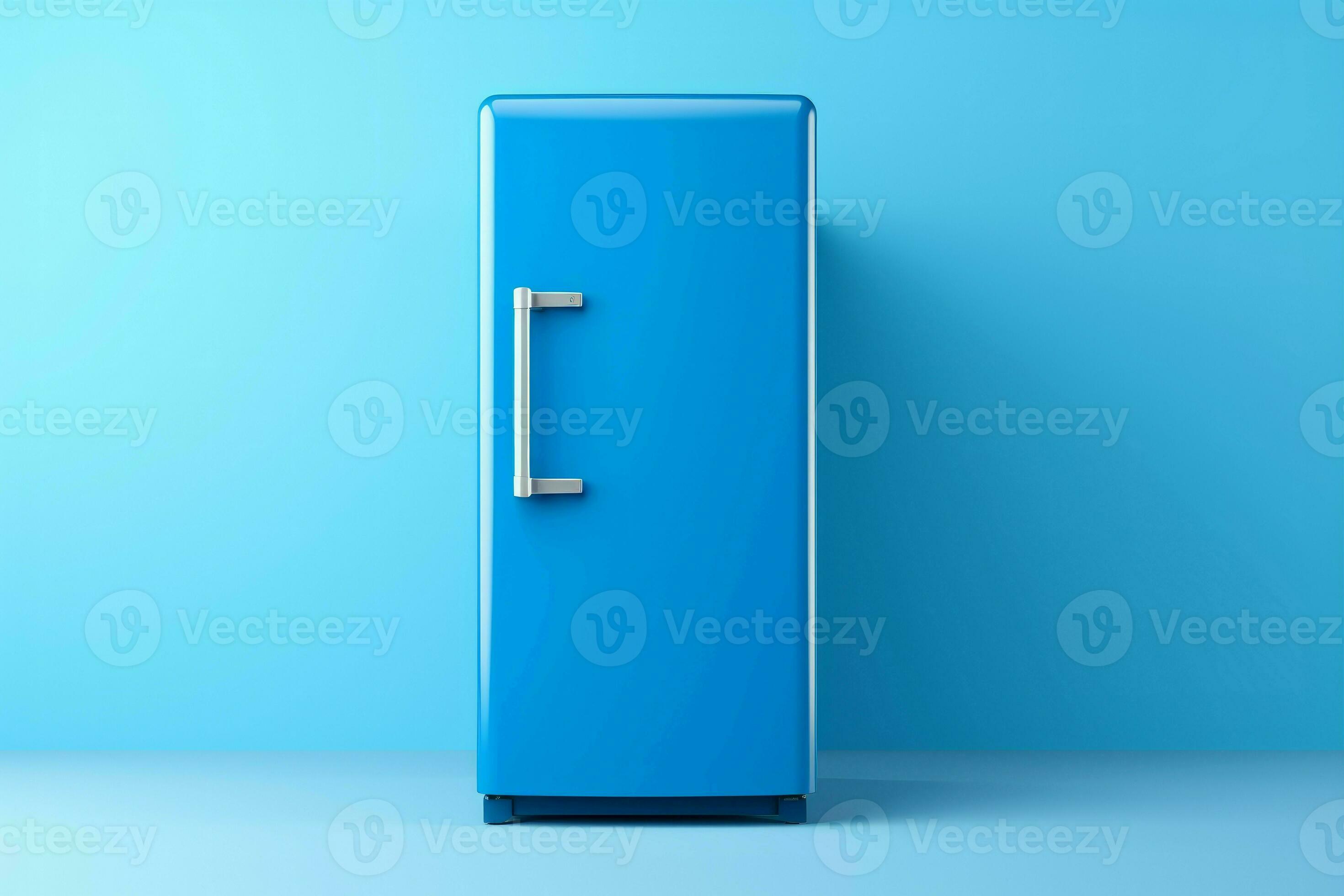 Calming Blue fridge background. Generate Ai 33257573 Stock Photo at
