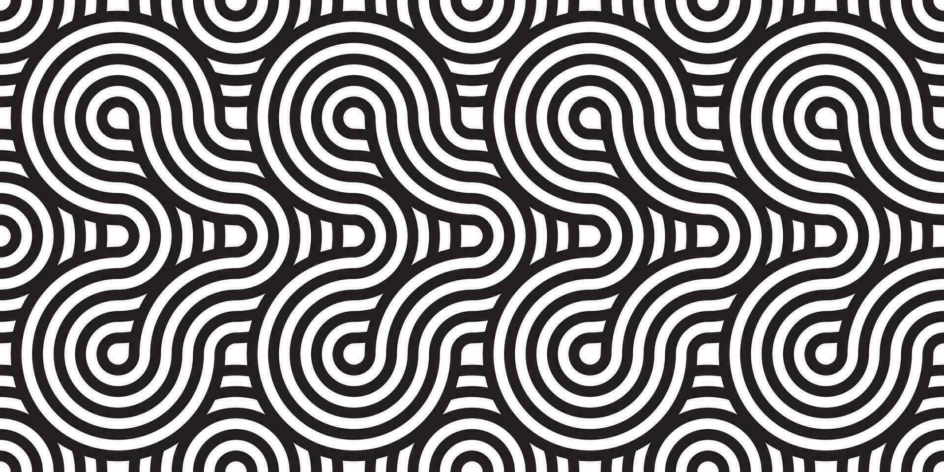 Abstract lines geometric seamless pattern. Rounded pattern. Vector repeat endless fabric background.