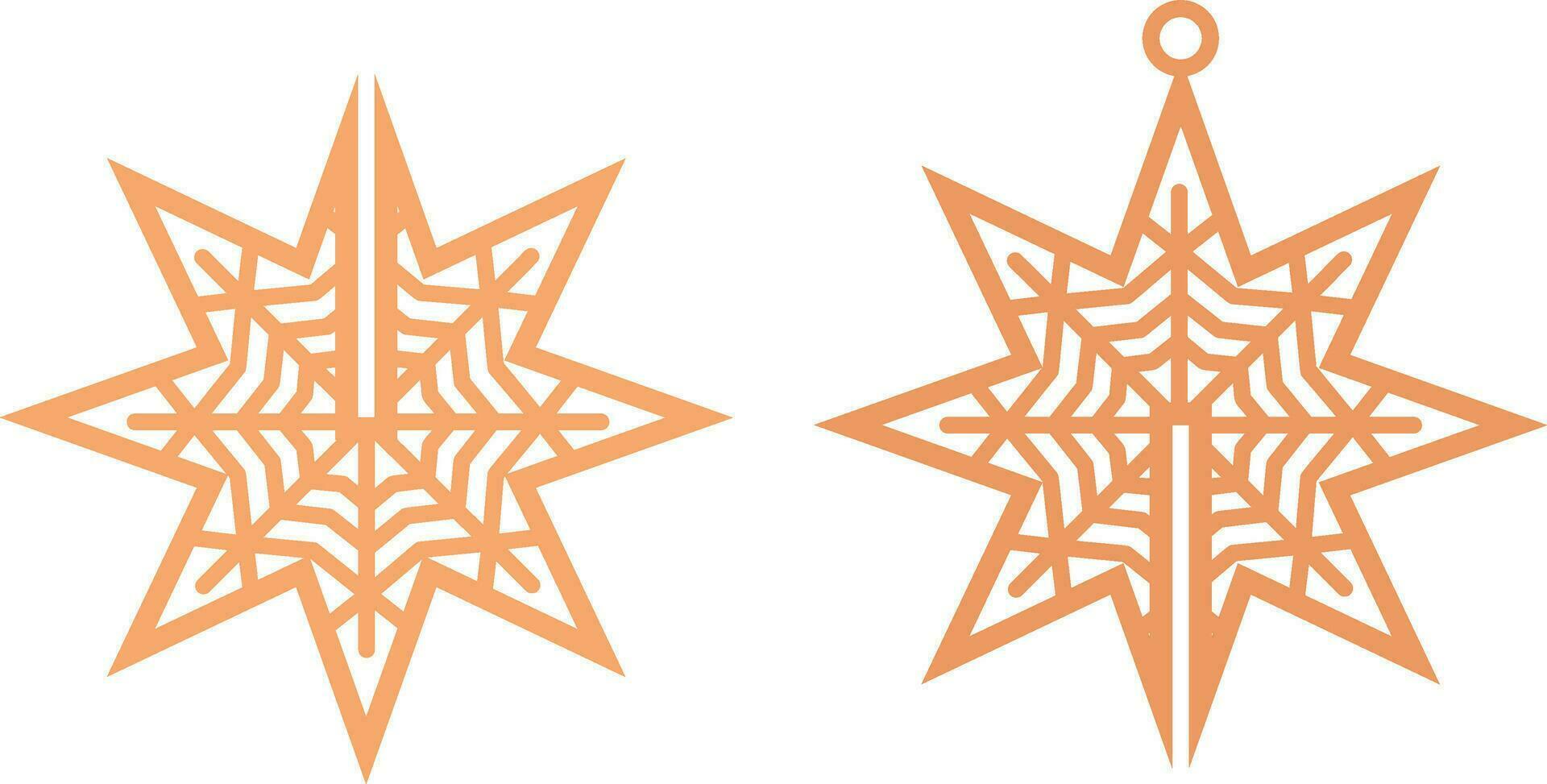 christmas stars set 3d model home decor, laser cut files vector