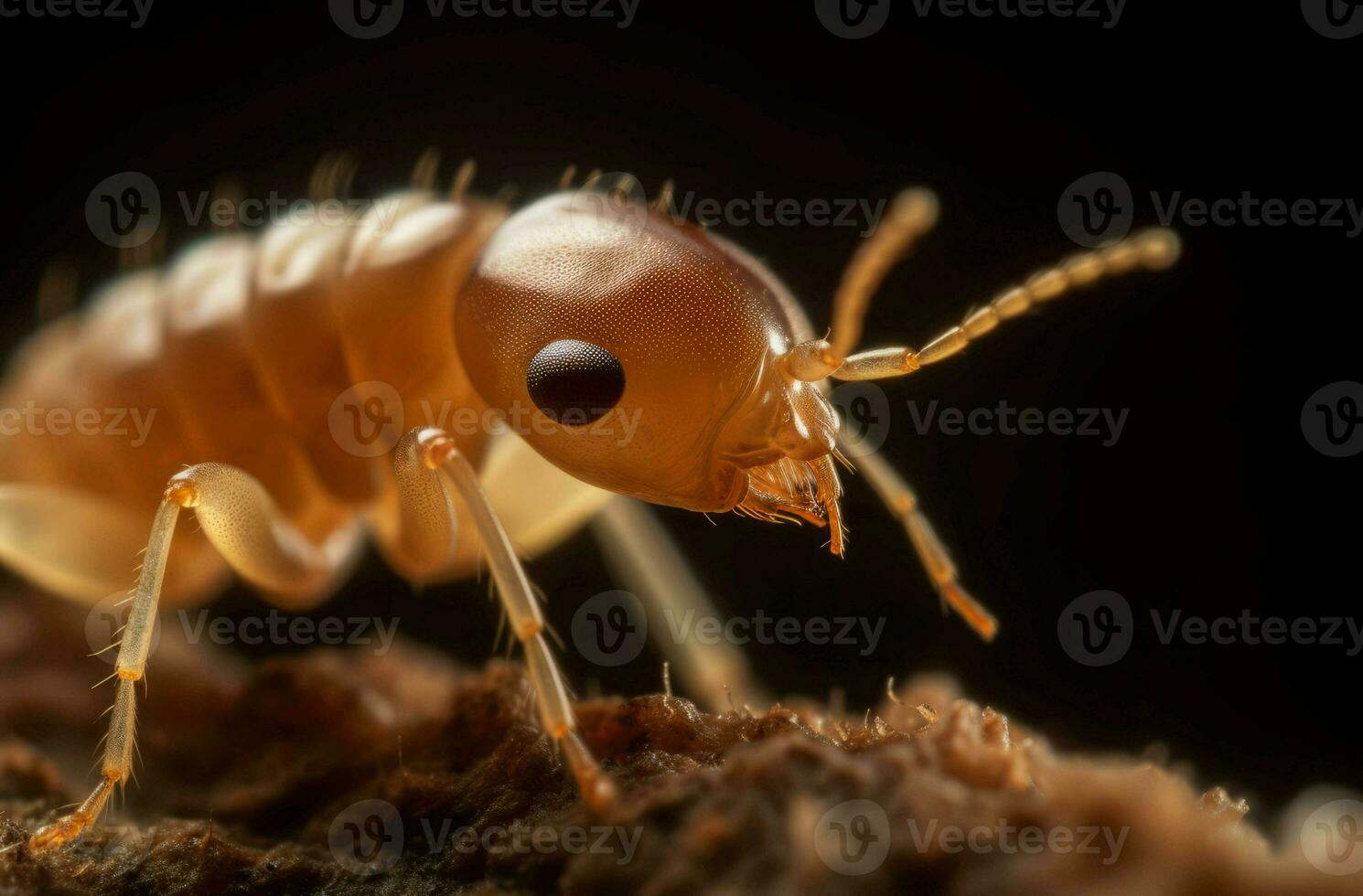Macro closeup termite. Generate Ai photo