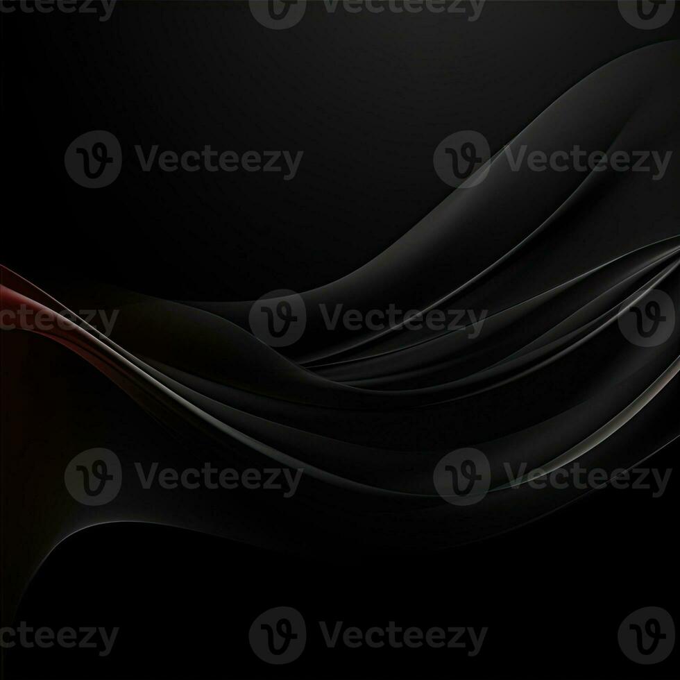 Simple black background, empty space for text, smoke, waves photo