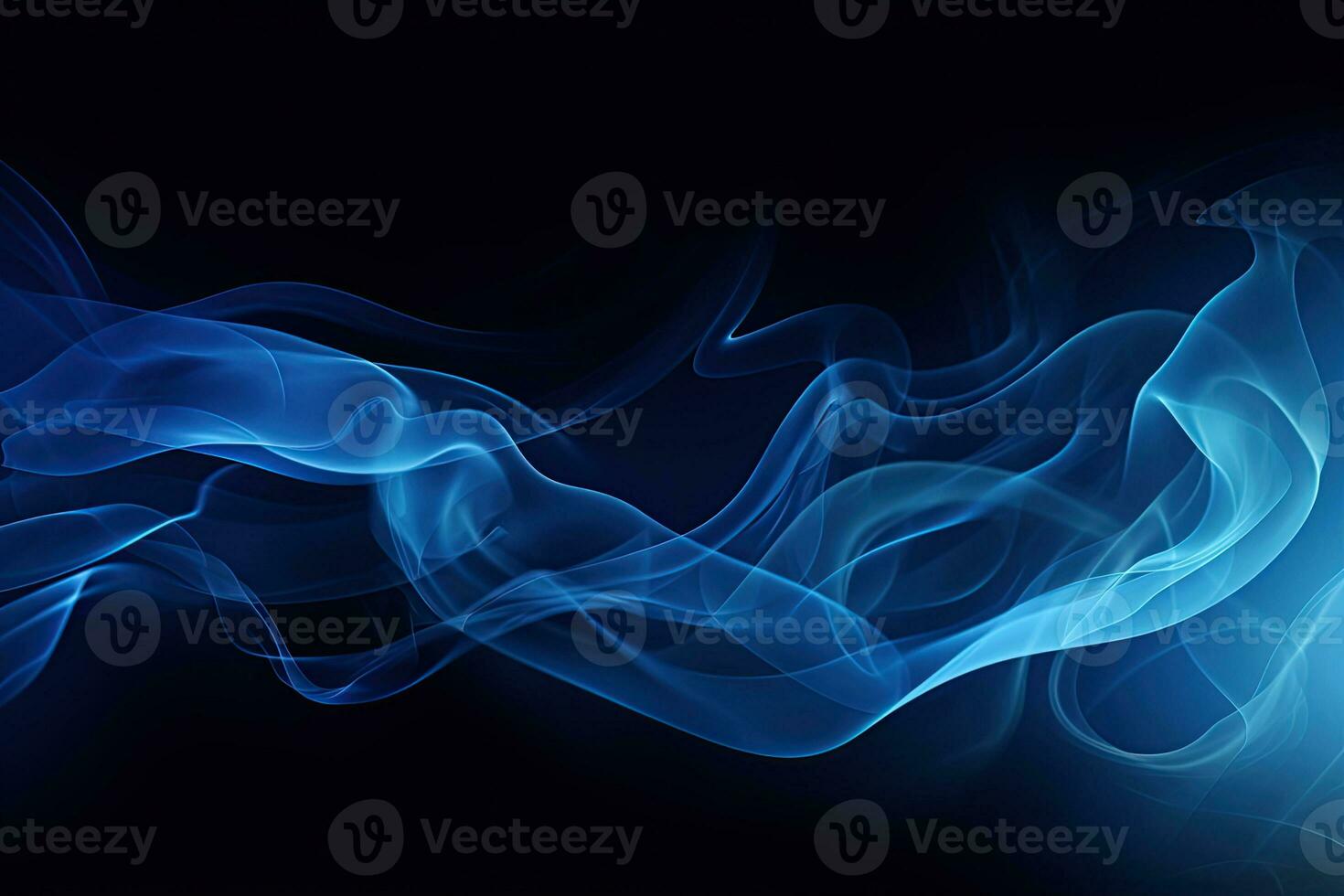 Simple abstract blue and black background with smoke effect photo