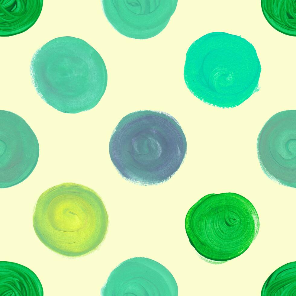 Abstract seamless pattern with green polka dots. Bright green circles for design. Wrapping paper, scrapbooking, stylish print, cover, postcard, printing photo