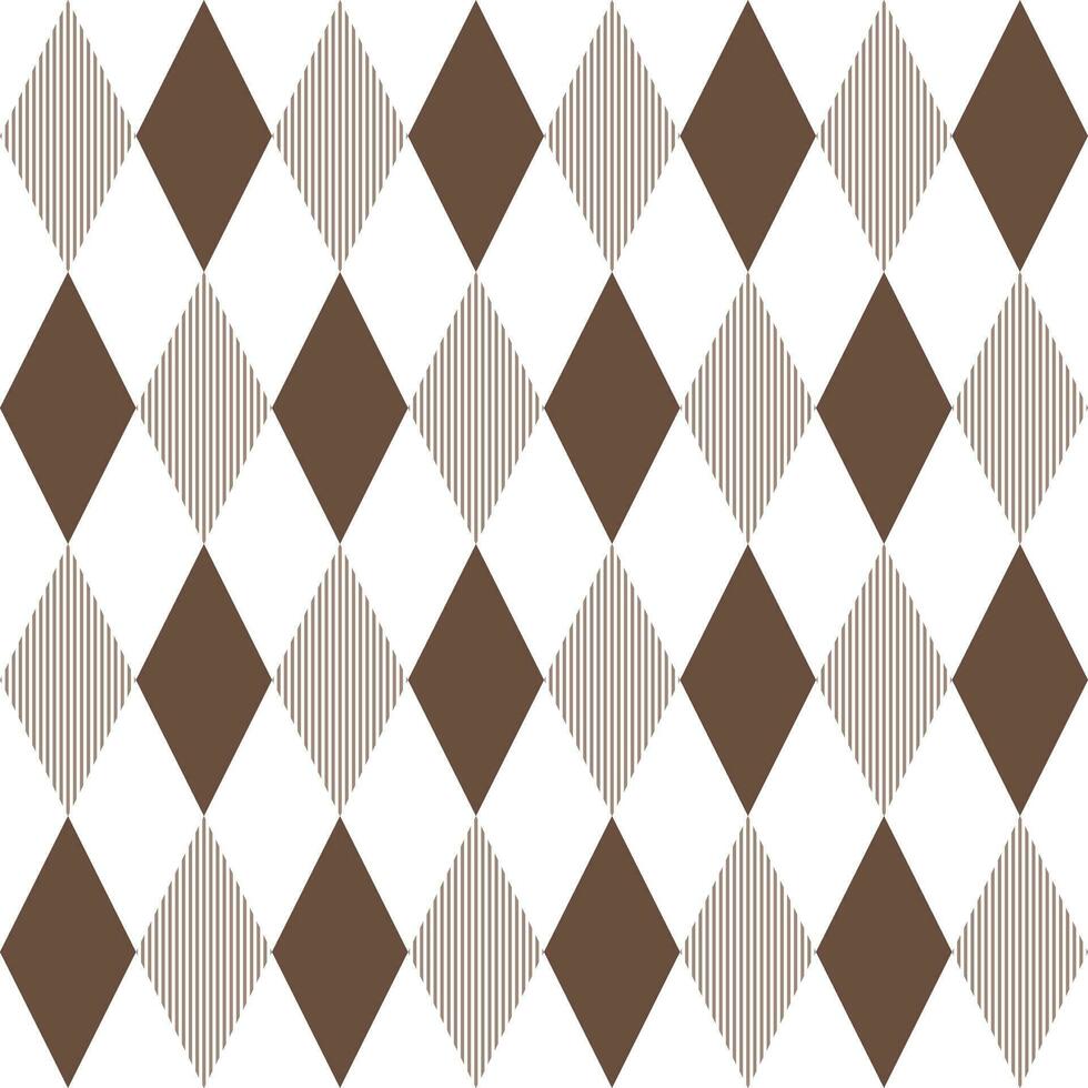 Brown diamond with stripe inside. diamond pattern. diamond pattern background. diamond background. Seamless pattern. for backdrop, decoration, Gift wrapping vector