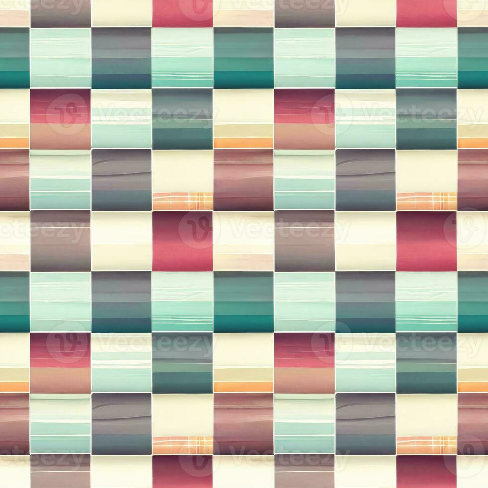 Checkered abstract seamless pattern in pastel colors. Print for printing on fabric, wrapping paper, scrapbooking photo