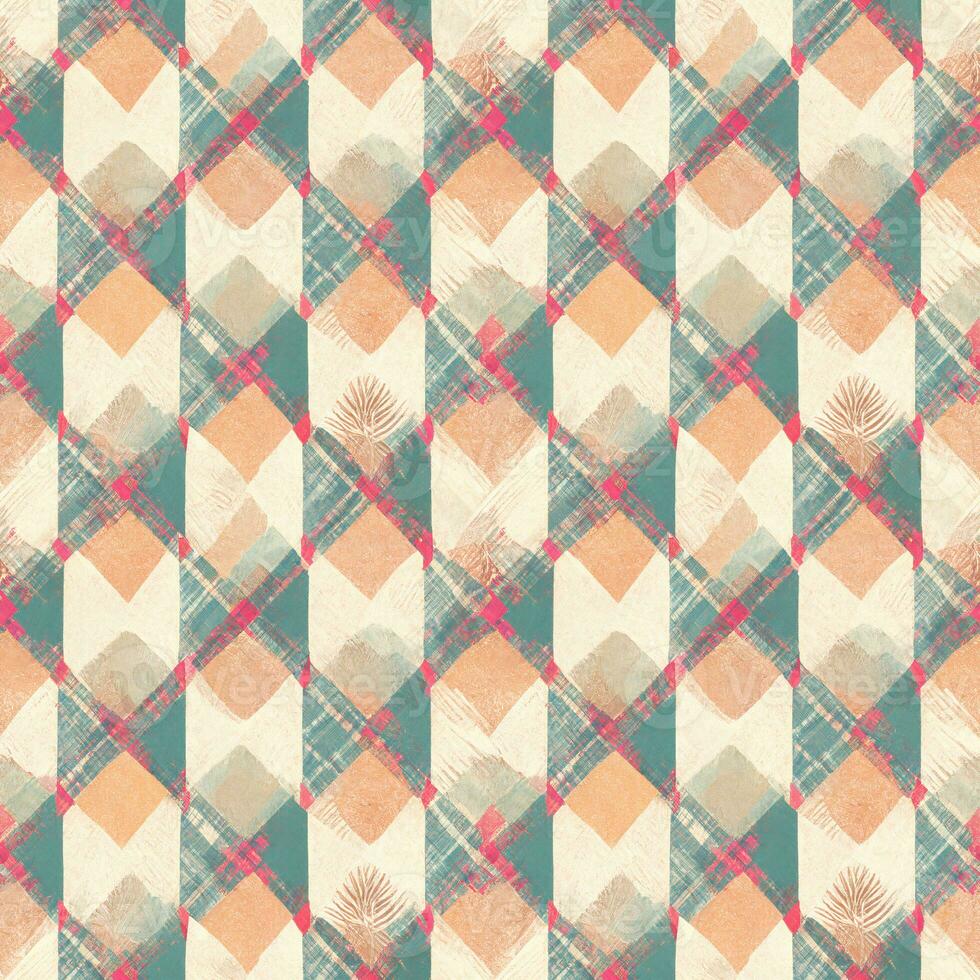 Checkered abstract seamless pattern in pastel colors. Print for printing on fabric, wrapping paper, scrapbooking photo