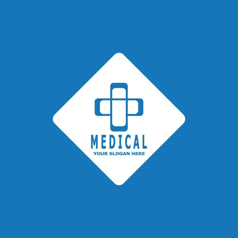 Medical cross health logo vector template