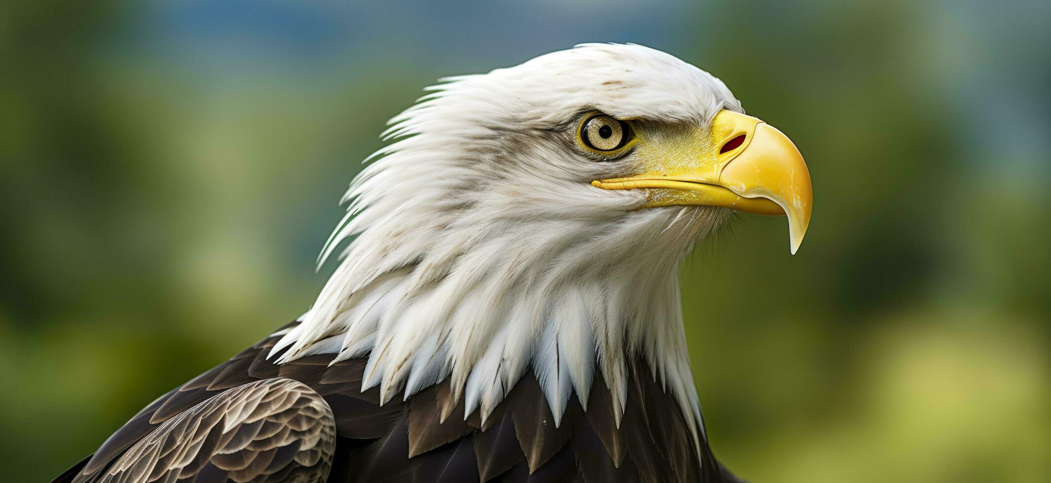 Portrait of an american bald eagle, wildlife. Generative AI photo