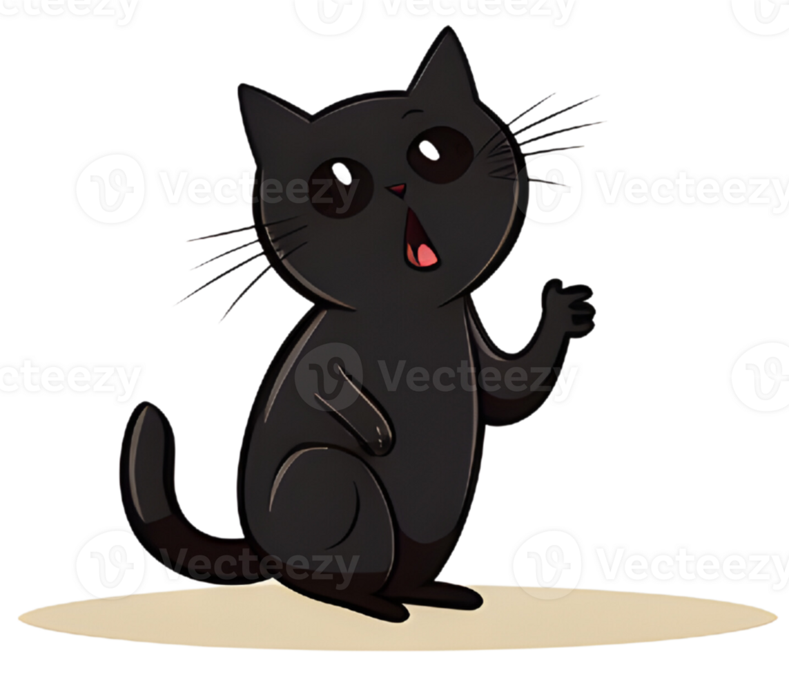 Black cat in Halloween. Generative AI. png