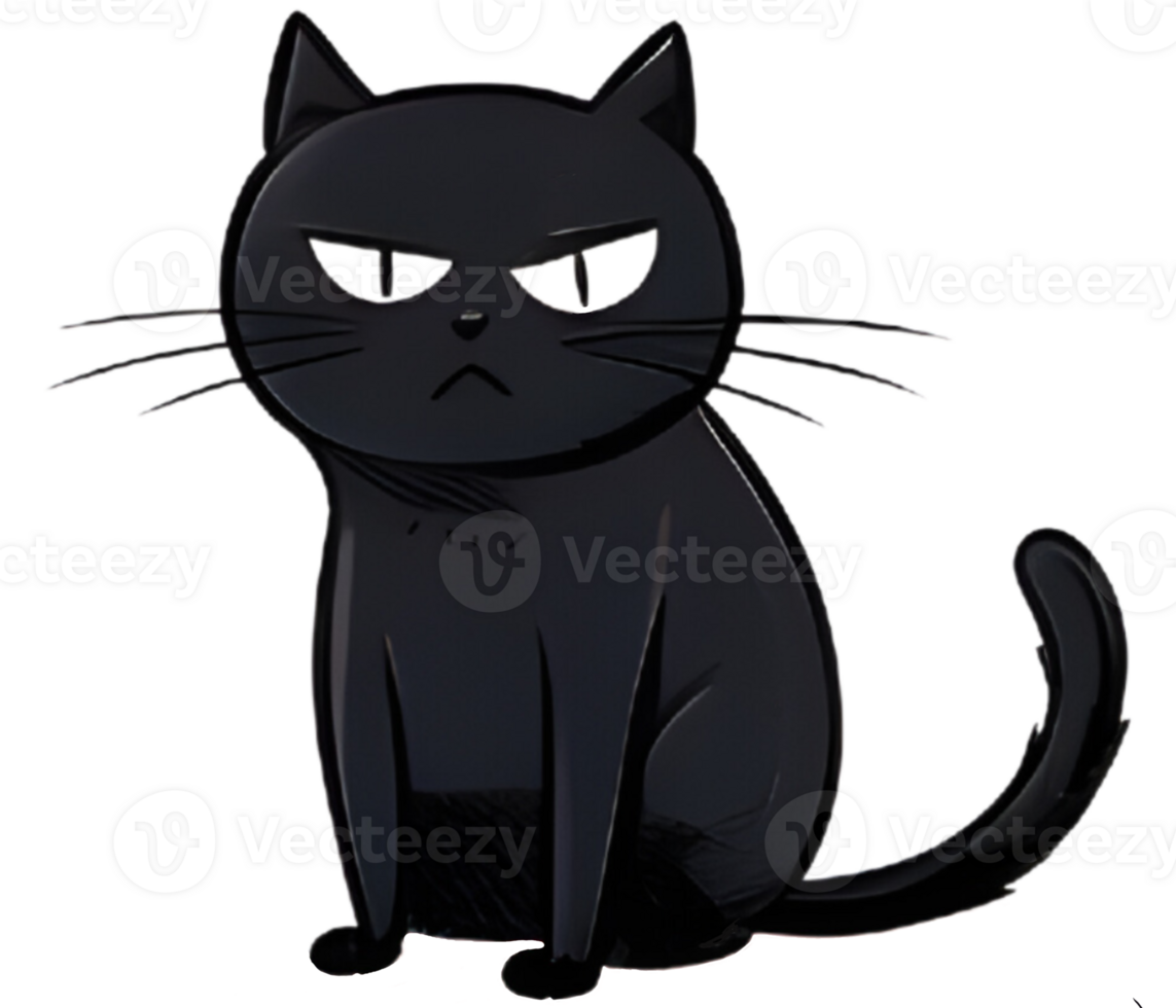 Black cat in Halloween. Generative AI. png