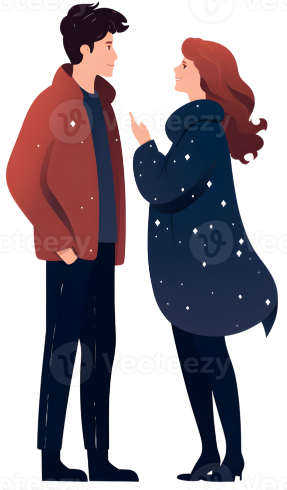 Stargazing couple. Generative AI. png