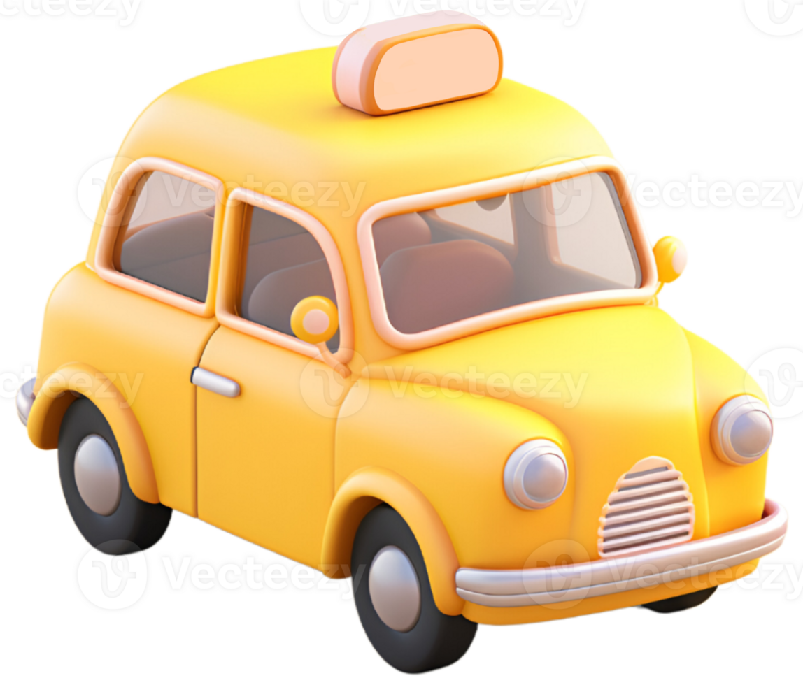 Taxi illustration. Generative AI. png