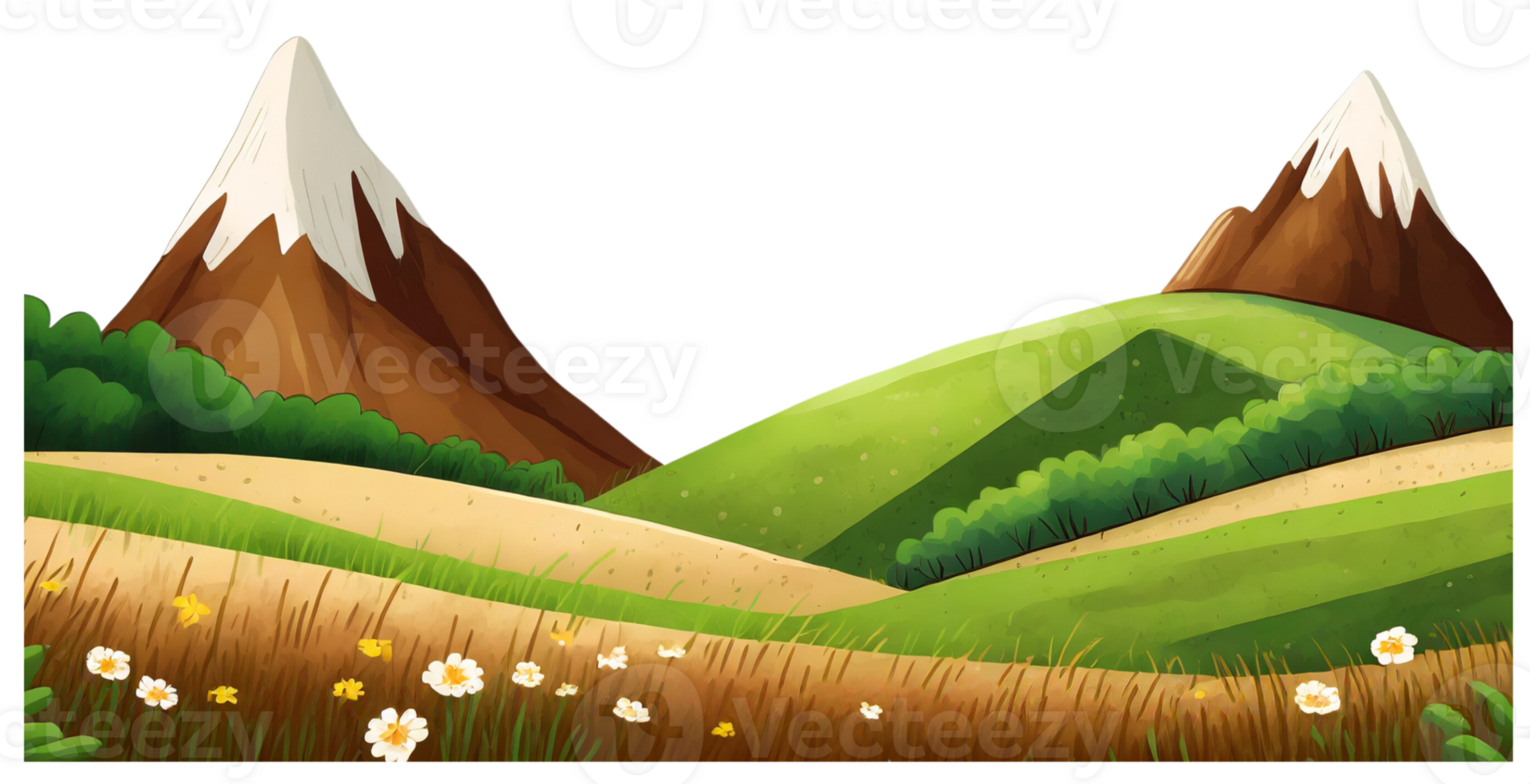 Mountain landscape. Generative AI. png