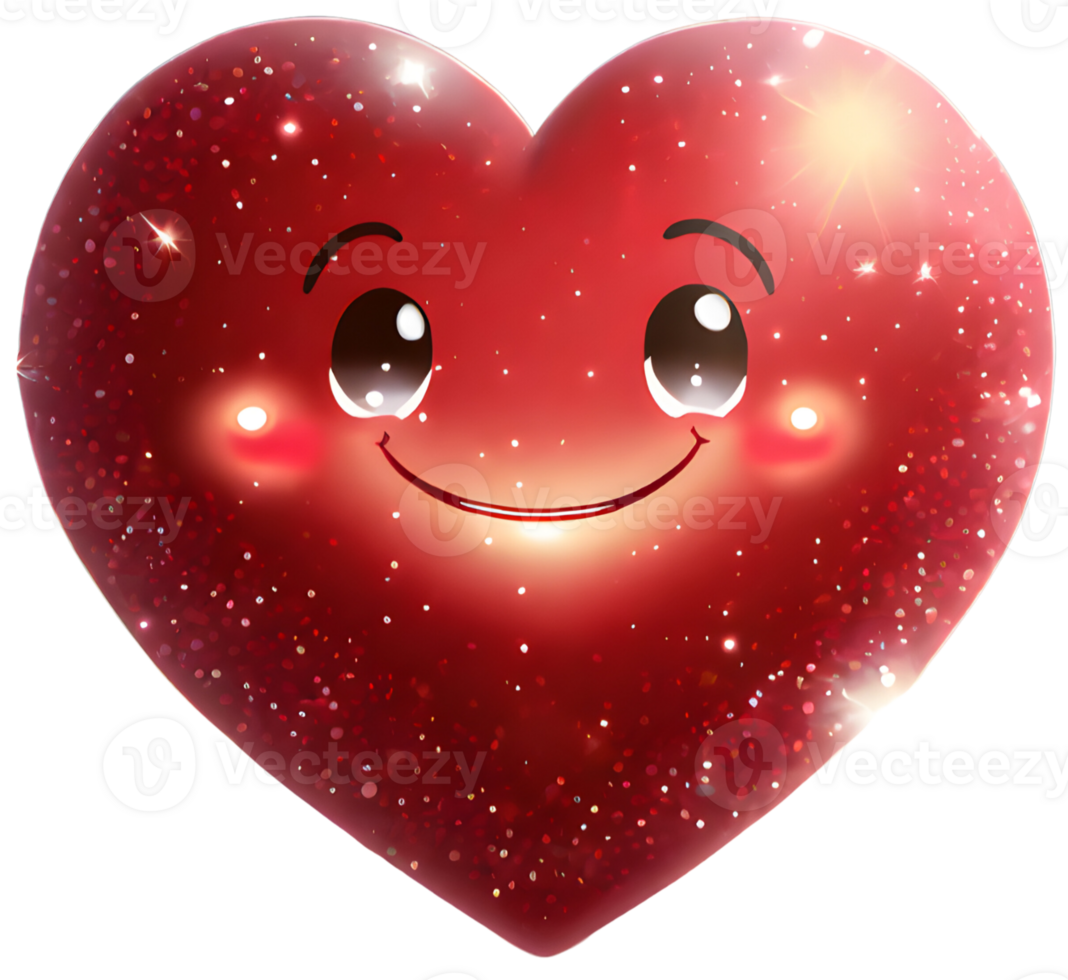 Heart emoji. Generative AI. png