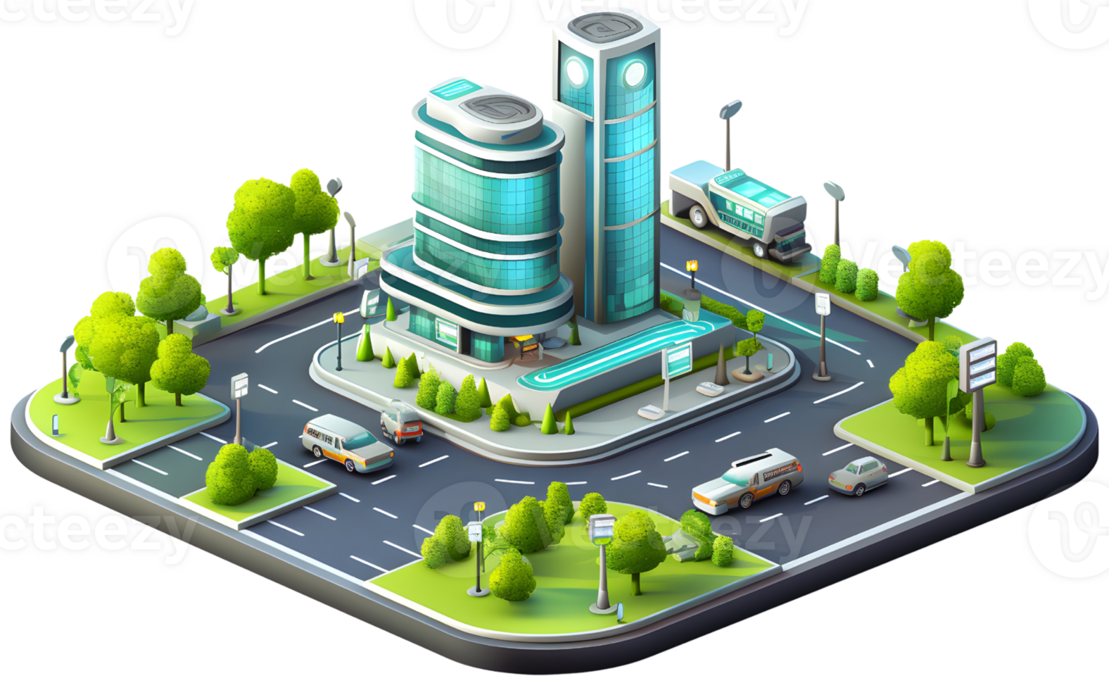 building illustration. Generative AI png