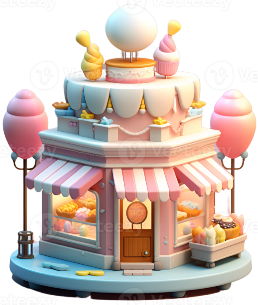Cake shop. Generative AI. 33258993 PNG